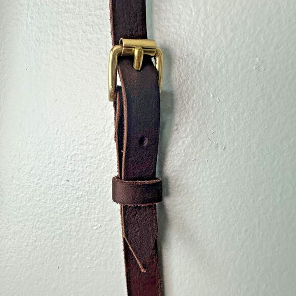 Haiti Made Bouk Small Brown Leather Crossbody Flap Purse - Picture 4 of 9